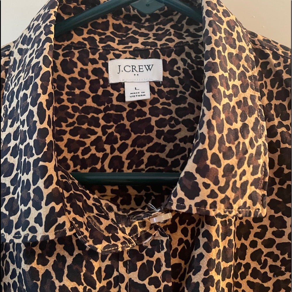 JCREW Leopard Shirt - Picture 2 of 4